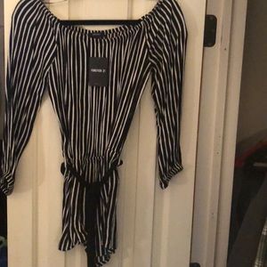 Forever 21 Striped romper.  Size M